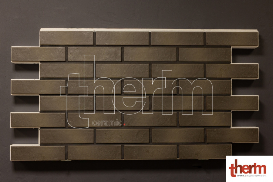Фасадная клинкерная термопанель THERM ceramic - Semir Grafit